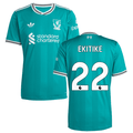Hugo Ekitike 22 Liverpool 2025-26 Third Match Jersey – Aqua