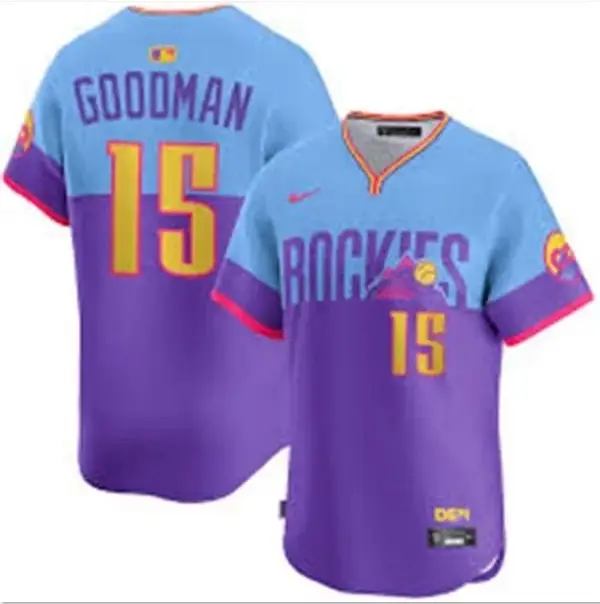 Hunter Goodman Jersey #15 Rockies Vapor Premier Limited All Stitched