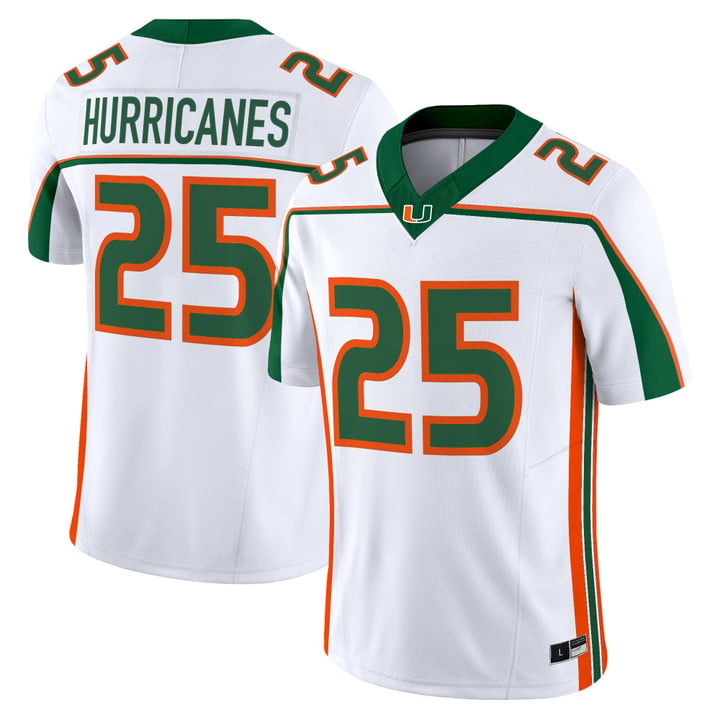 Hurricanes Jersey #25 Miami Hurricanes Throwback 2025 Vapor Limited Stitched