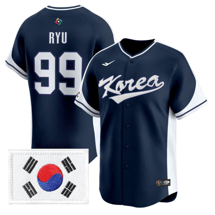 Hyun-Jin Ryu Jersey #99 Team Korea 2026 World Baseball Classic Stitched