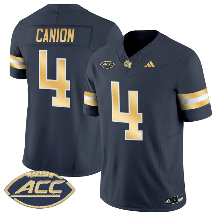 Isiah Canion Jersey #4 Georgia Tech Yellow Jackets 2025 Stitched