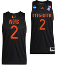 Isaiah Wong Jersey Miami Hurricanes College Basketball 2022 NCAA March Madness Sweet Black #2