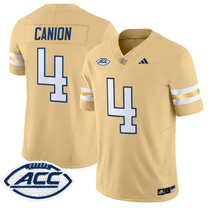 Isiah Canion Jersey #4 Georgia Tech Yellow Jackets 2025 Stitched