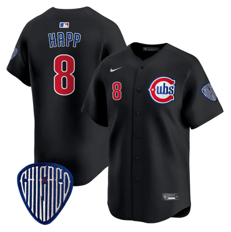 Ian Happ Jersey #8 Chicago Cubs Blue Alternate Vapor Premier Limited Stitched