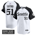 Ichiro Suzuki Jersey #51 Seattle Mariners Deep Sea Gothic Edition Limited Stitched