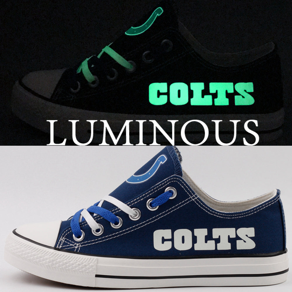 Indianapolis Colts Low Top Canvas Sport Sneakers Shoes For Men Women Fans