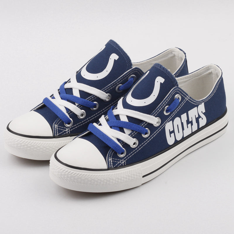 Indianapolis Colts Low Top Canvas Sport Sneakers Shoes For Men Women Fans