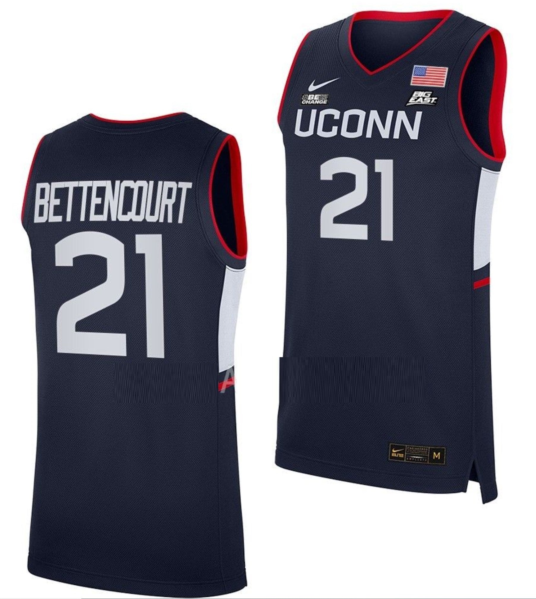 Ice Brady Jersey UConn Huskies College Basketball White Replica #25