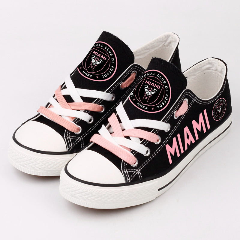 Inter Miami C.F Low Top Canvas Sport Sneakers Shoes For Men Women Fans