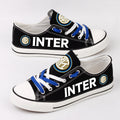 Inter Milan Low Top Canvas Sport Sneakers Shoes For Men Women Fans