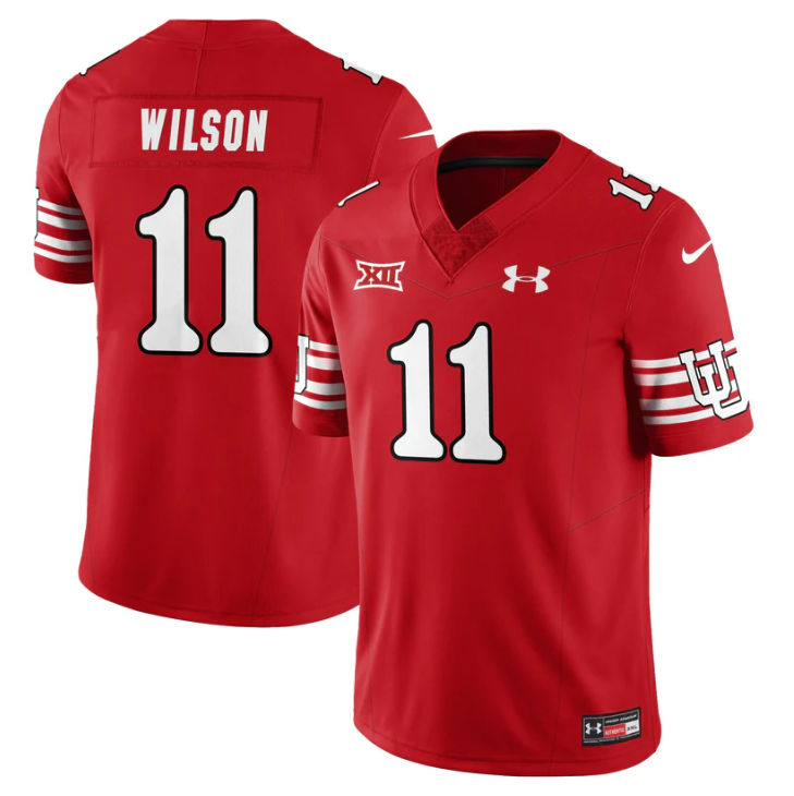 Isaac Wilson Jersey #11 Utah Football 2025 Dark Mode Limited Stitched