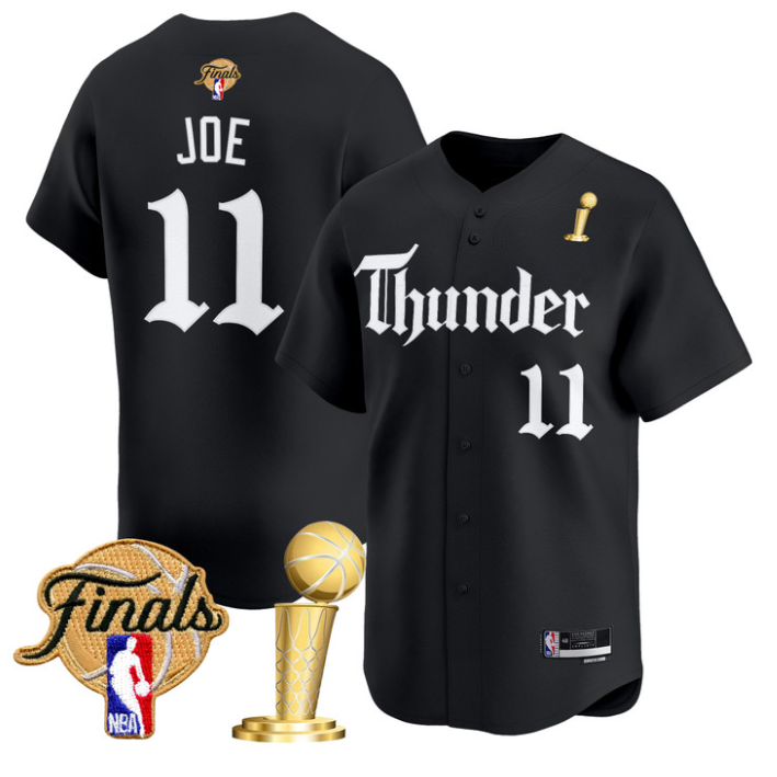 Isaiah Joe Jersey #11 Oklahoma City Thunder Gothic Storm 2025 Champions