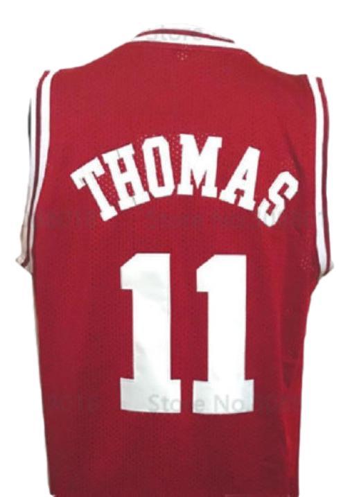 Isiah Thomas Jersey #11 Indiana College Basketball Sewn Maroon