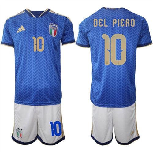 Italy #10 DEL PIERO Jerseys National Team x World Cup 2026 Home Blue On Field Soccer