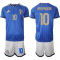 Italy #10 RASPADORI Jerseys National Team x World Cup 2026 Home Blue On Field Soccer