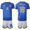 Italy #18 BARELLA Jerseys National Team x World Cup 2026 Home Blue On Field Soccer