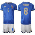 Italy #8 CASADEI Jerseys National Team x World Cup 2026 Home Blue On Field Soccer