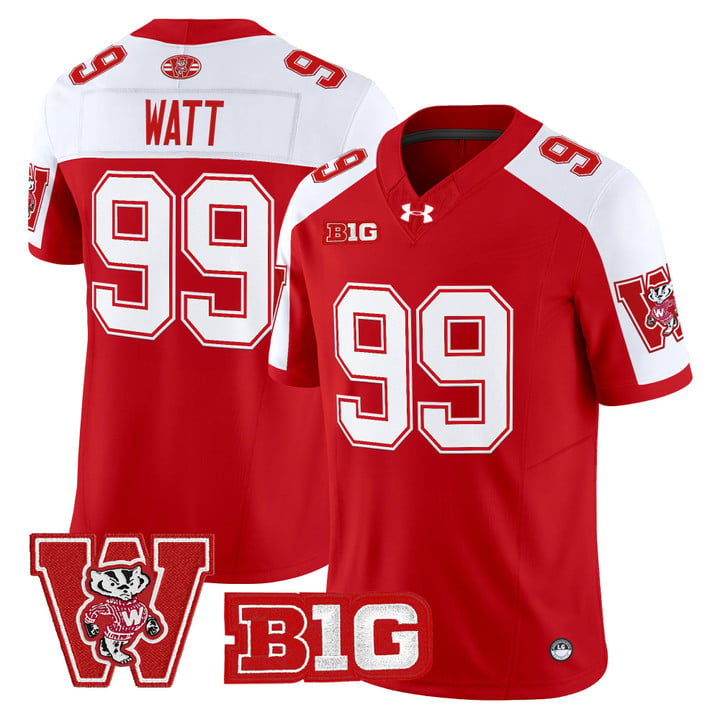 J.J. Watt Jersey #99 Wisconsin Badgers Throwback Stitched