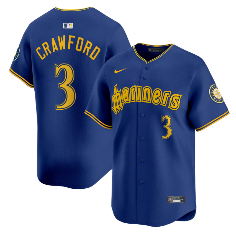 J.P. Crawford Jersey #3 Seattle Mariners 2025 Vapor Premier Limited Stitched