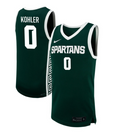 Jaxon Kohler Jersey #0 Michigan State Spartans NIL Basketball Green