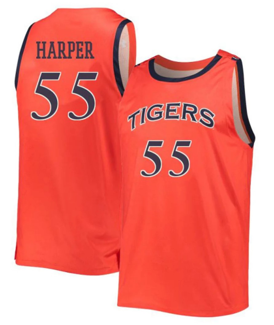 Jalen Harper Jersey Auburn Tigers College Basketball #55