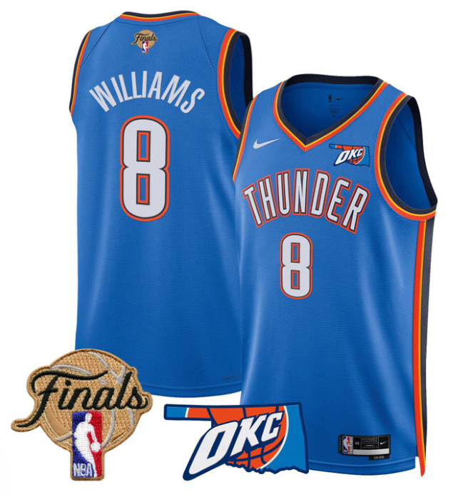 Jalen Williams Jersey # 8 Oklahoma City Thunder 2025 Finals Swingman Stitched Icon