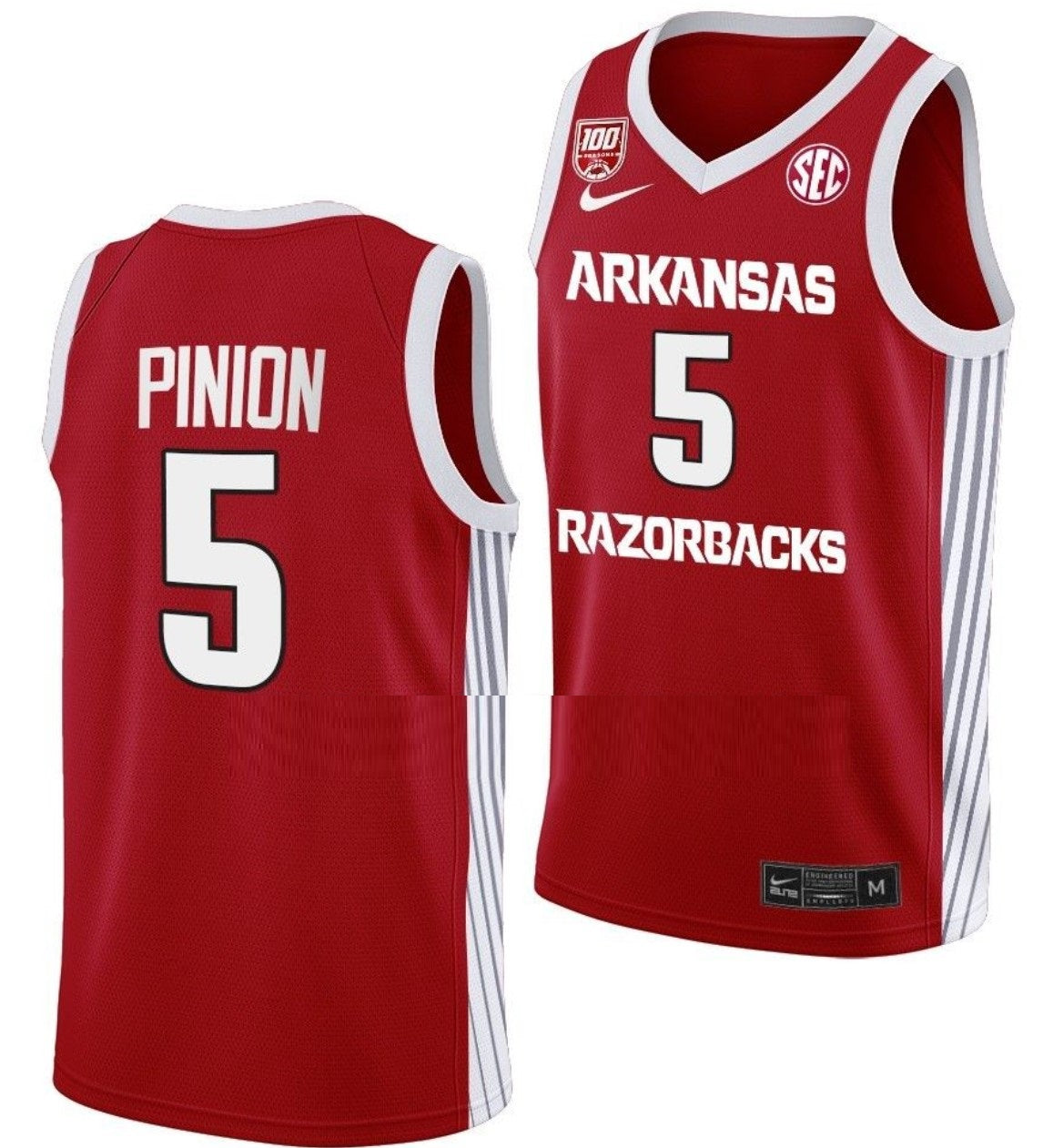 Joseph Pinion Jersey Arkansas Razorbacks College Basketball 100 Season #5