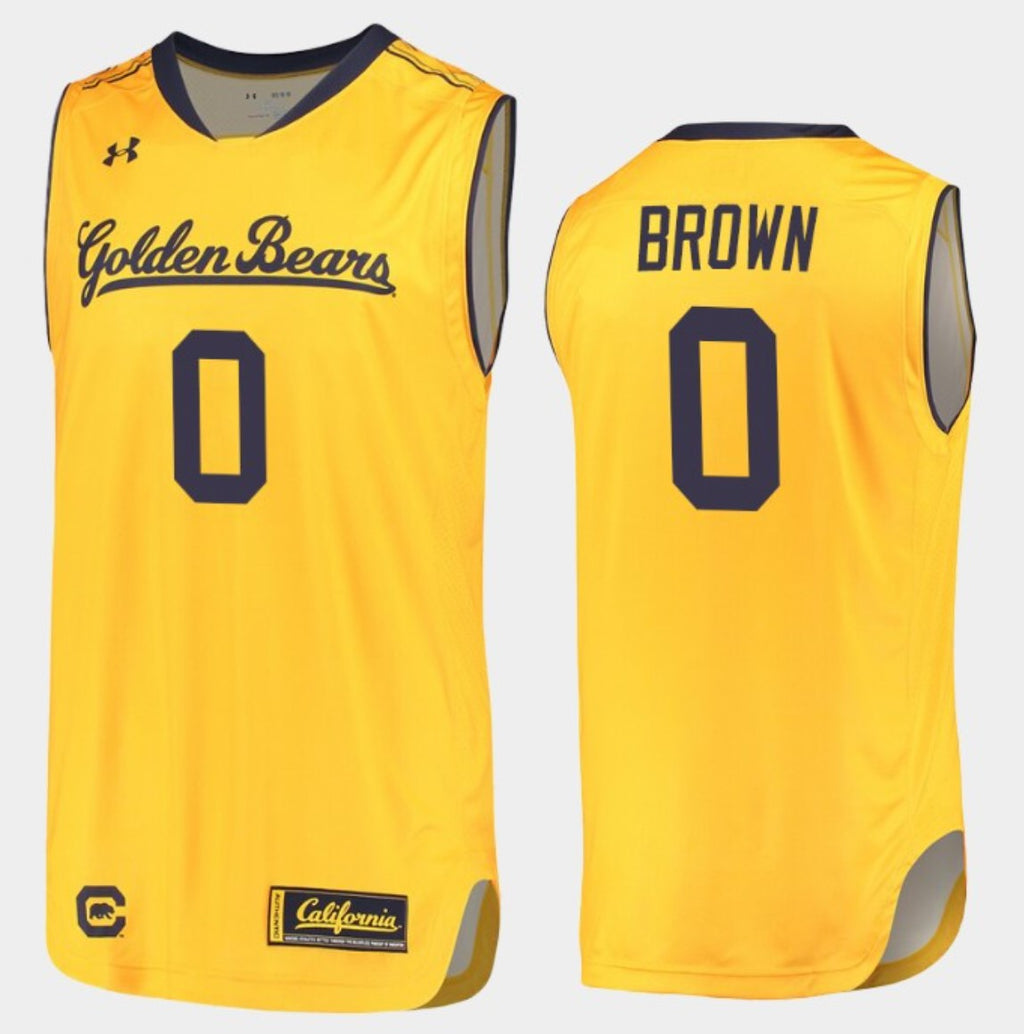 Jaylen Brown Jersey California Golden Bears College Basketball Yellow #0