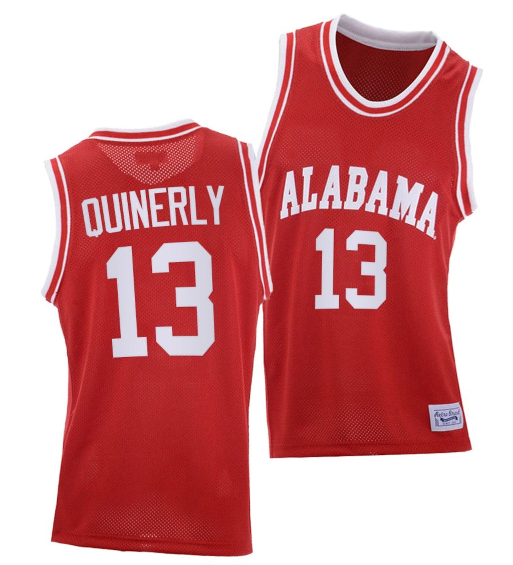 Jahvon Quinerly Jersey Alabama Crimson Tide College Basketball Red Throwback #13