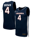 Jillian Brown Jersey #4 Virginia Cavaliers NIL Basketball Navy