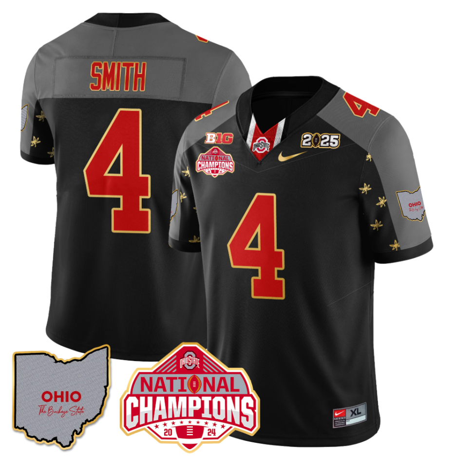 Jeremiah Smith Jersey #4 Ohio State National Champions 2025 Patch