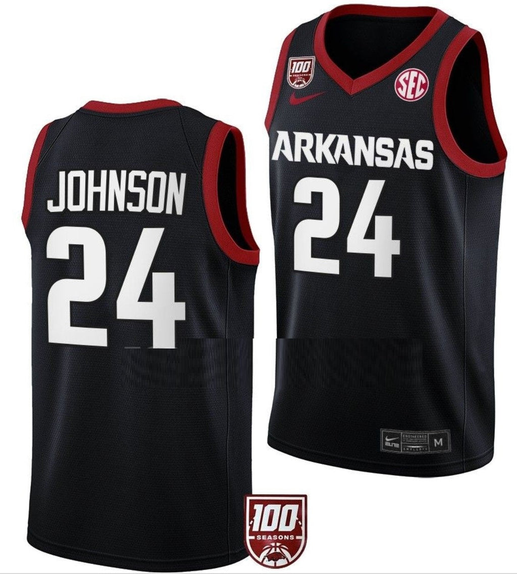 Joe Johnson Jersey Arkansas Razorbacks College Basketball 100 Season #24