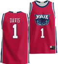 Johnell Davis Jersey #1 FAU Owls NIL College Basketball Lightweight Red