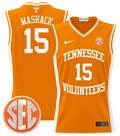 Jahmai Mashack Jersey #15 Tennessee Vols 2024 Lightweight Basketball Orange