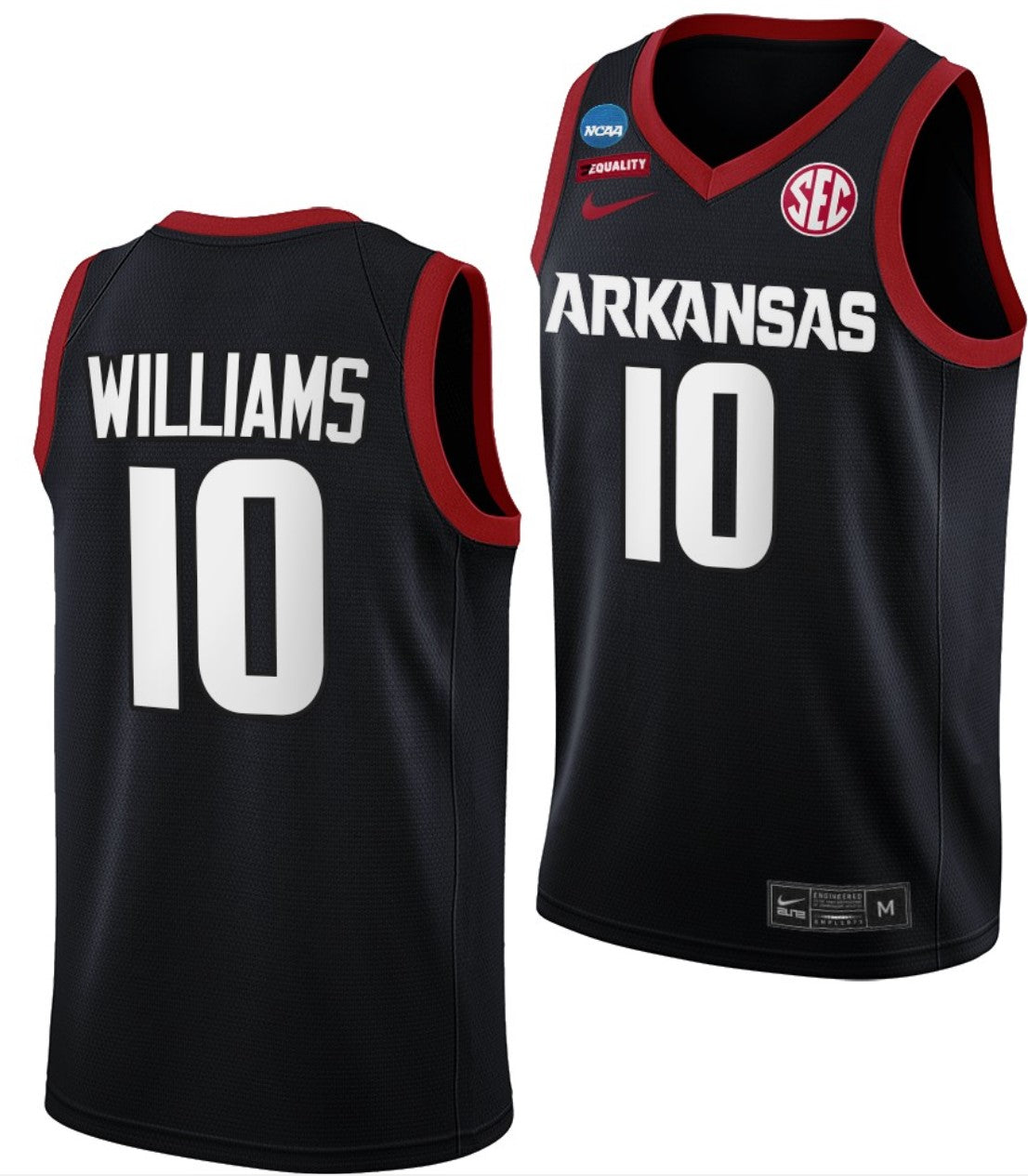 Jaylin Williams Jersey Arkansas Razorbacks College Basketball 2022 NCAA March Madness #10