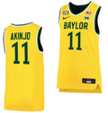 James Akinjo  Jersey Baylor Bears College Basketball Replica Gold #11