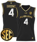 Johni Broome Jersey #4 Auburn Tigers 2024 Lightweight Basketball Black Gold