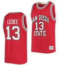 Jaedon LeDee Jersey San Diego State Aztecs College Basketball Red Retro #13