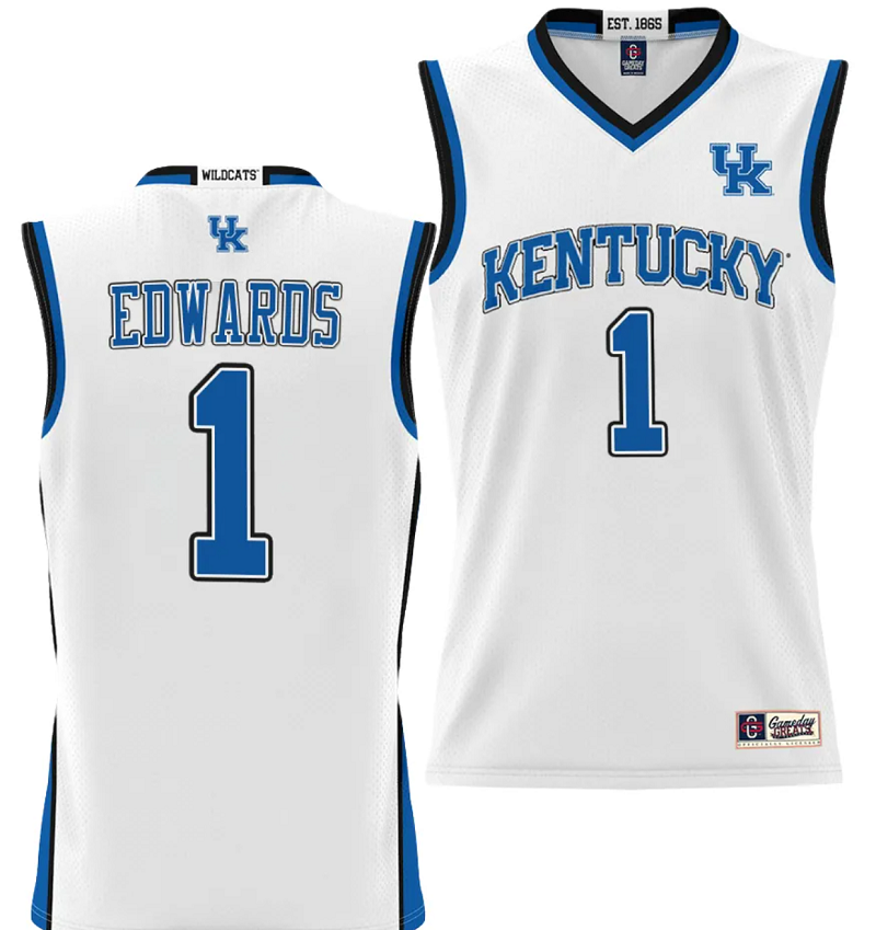 Karl Anthony Towns Jersey #12 Kentucky Wildcats NIL College Basketball Lightweight White