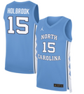 John Holbrook Jersey #15 North Carolina Tar Heels Basketball Blue