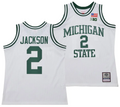 Jaren Jackson Jersey #2 Michigan State Spartans 125th Basketball Anniversary 1990 Throwback White