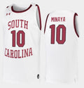 Justin Minaya Jersey South Carolina Gamecocks College Basketball White Replica #10