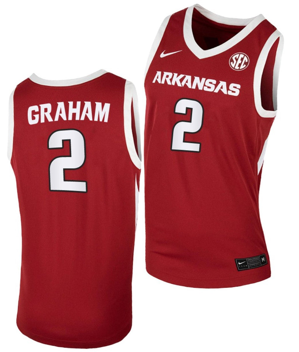 Jalen Graham Jersey Arkansas Razorbacks College Basketball #2
