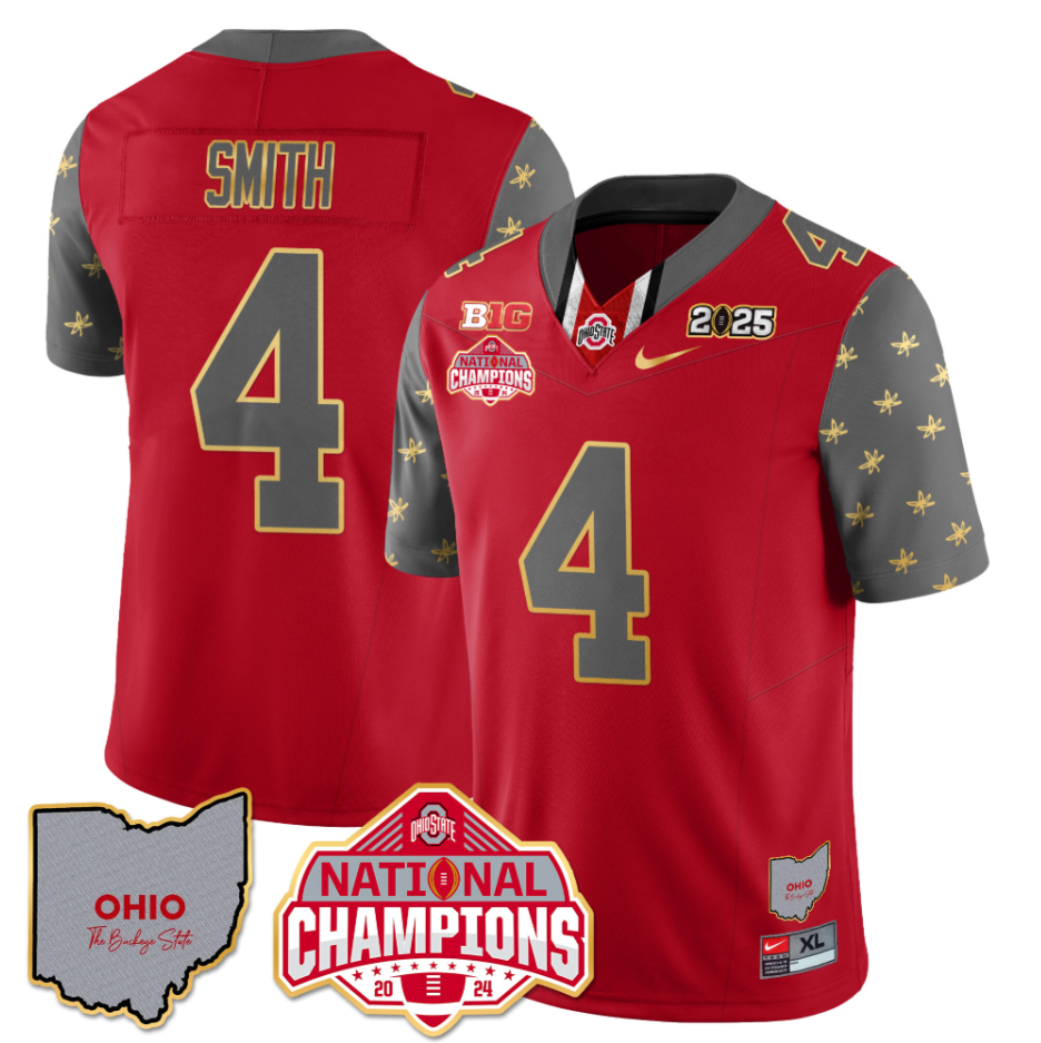 Jeremiah Smith Jersey #4 Ohio State National Champions 2025 Patch