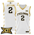 Joshua Jefferson Jersey #2 Iowa State 2024 Lightweight Basketball White Gold