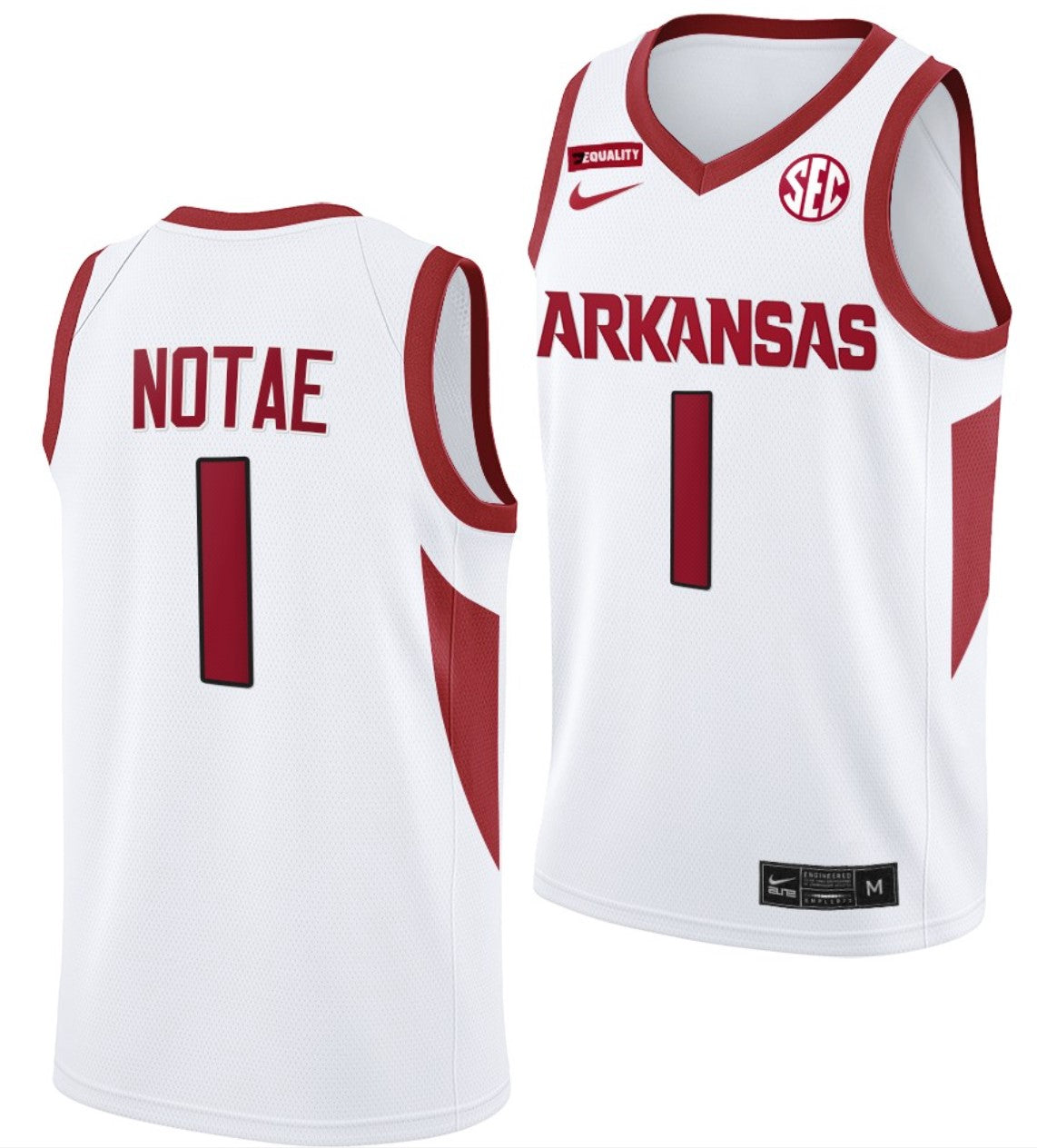 JD Notae Jersey Arkansas Razorbacks College Basketball 2022 NCAA March Madness #1