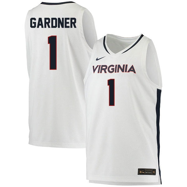 Jayden Gardner Jersey #1 Virginia Cavaliers College Basketball Stitched White