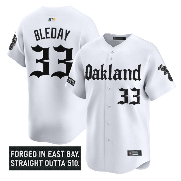 JJ Bleday Jersey #33 Oakland Athletics Gothic East Bay Edition Stitched