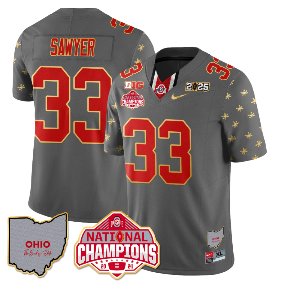Jack Sawyer Jersey #33 Ohio State National Champions 2025 Patch
