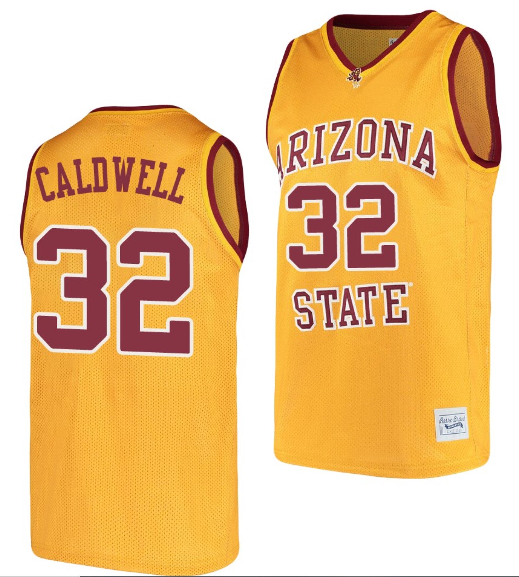 Joe Caldwell Jersey Arizona State Sun Devils College Basketball Gold #32